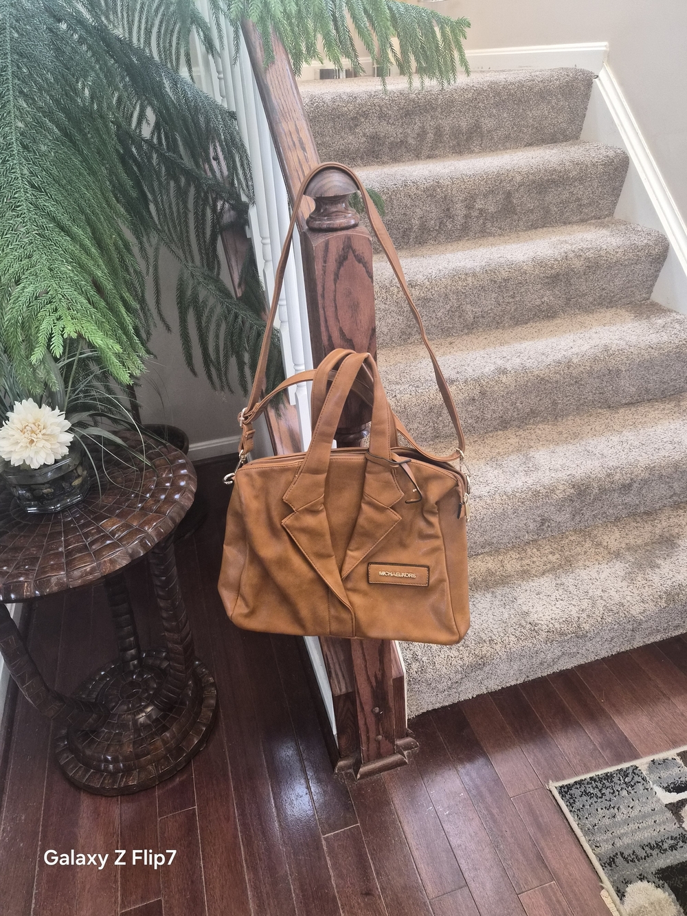 Michael Kors Caramel Tan Leather Messenger Bag